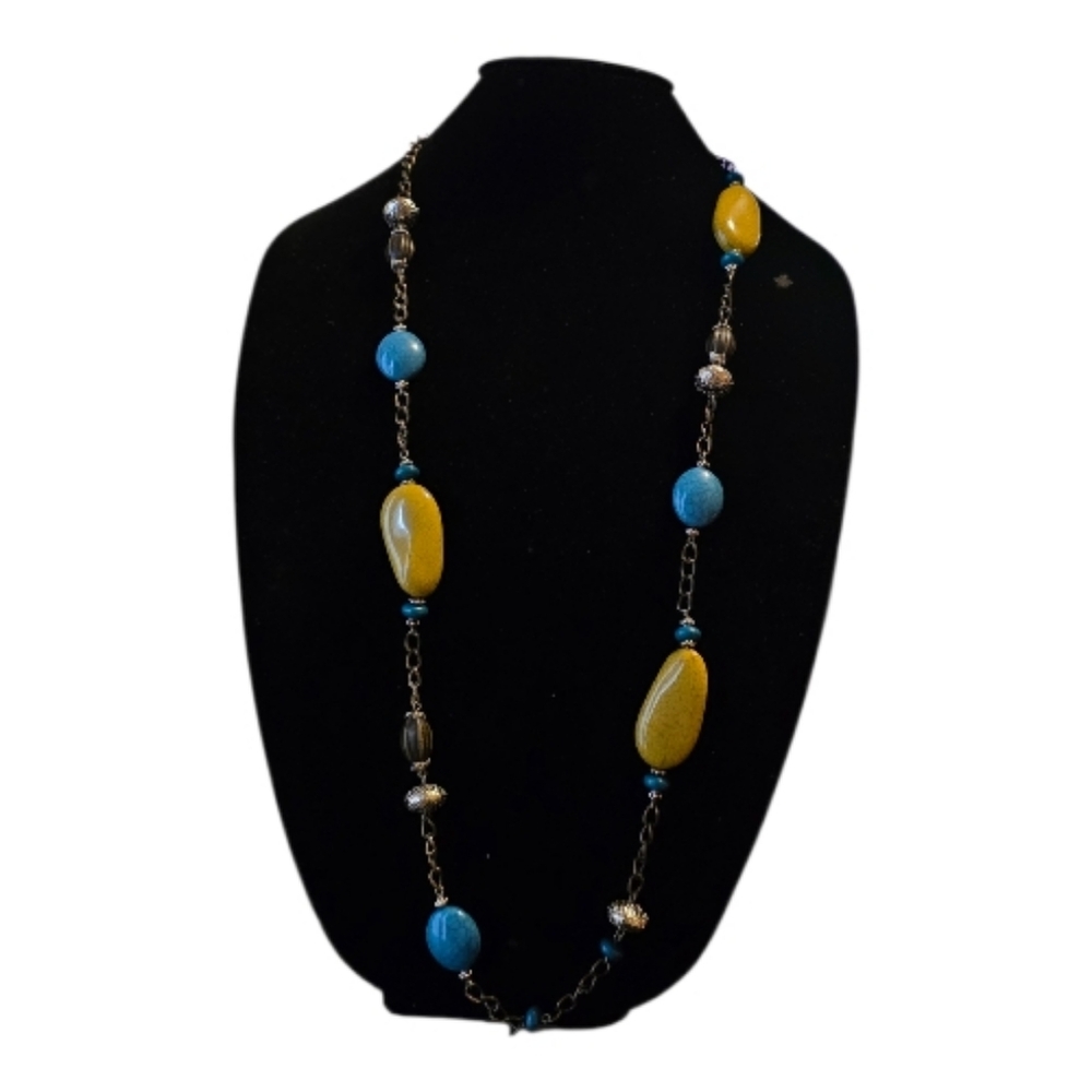 Premier Designs Buenos Aires Multicolor Gold Brass Necklace